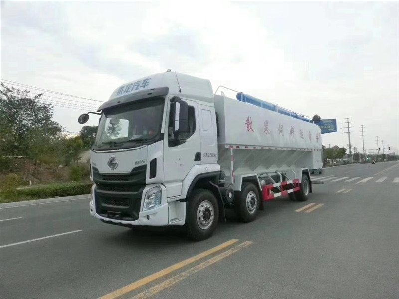 國六30方柳汽乘龍小三軸散裝飼料運(yùn)輸車