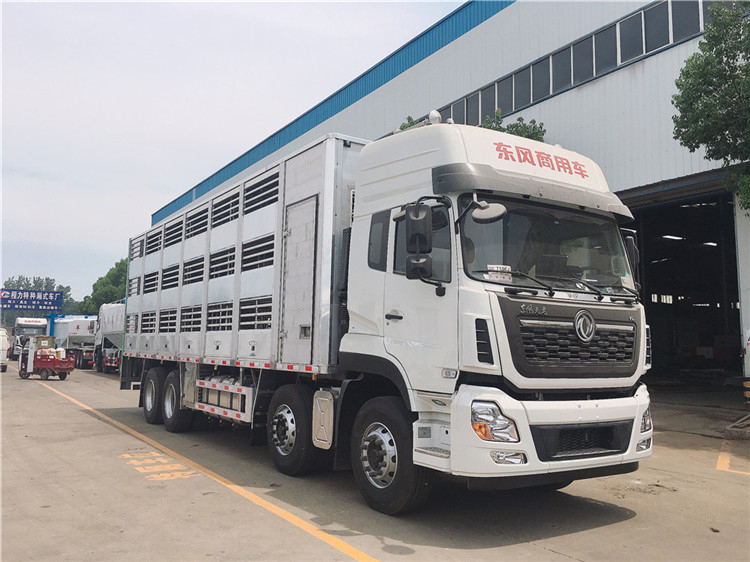 東風(fēng)天龍前四后八鋁合金畜禽運(yùn)輸車