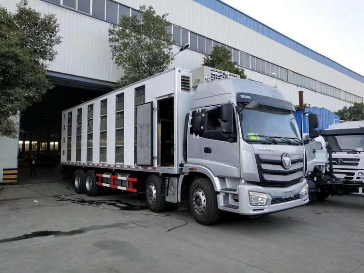福田歐曼前四后八雛禽保溫運(yùn)輸車